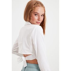 NWT Trendyol Women Fitted Shirt collar Woven Shirt